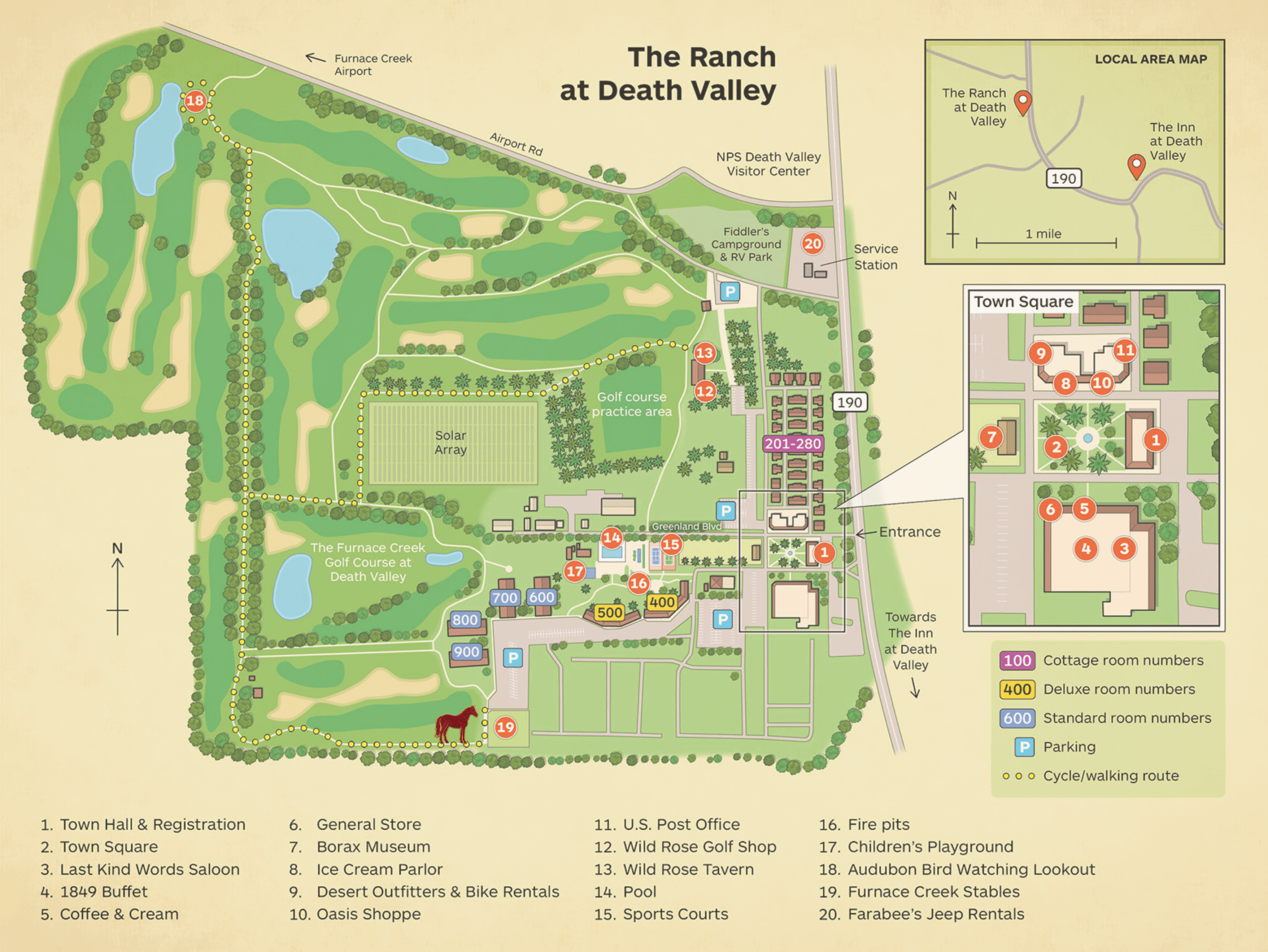 The Ranch at Death Valley Map